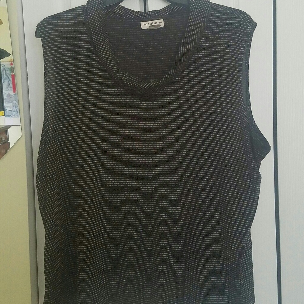 Gorgeous black and silver evening blouse